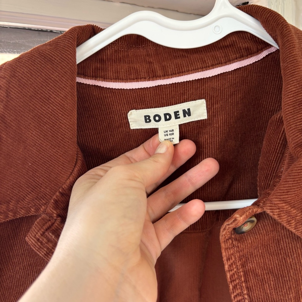 Boden Rust Corduroy Midi Dress